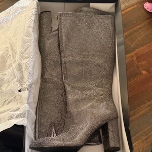 INC International Concepts Silver Heeled Boots